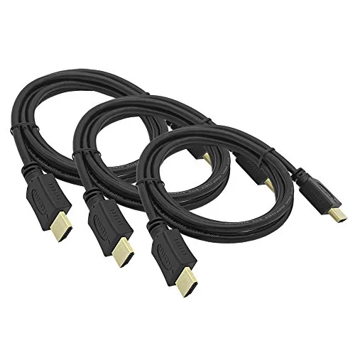 ARLI 3x 1,5m HDMI Kabel vergoldet – High Speed mit Ethernet | UHD 4K 2160p 3D ARC HDR CEC HDCP für TV Monitor Blu-ray PC OLED LED Spiel Consolen