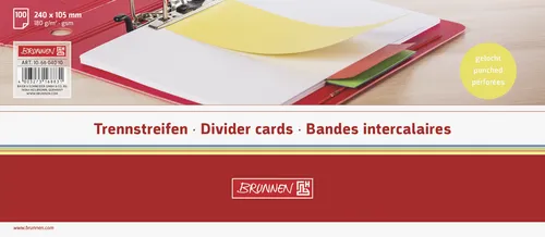Brunnen Trennstreifen 100er gelb 180g/m² 105x240mm gelocht