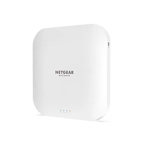 NETGEAR WAX218 WLAN Access Point PoE+ WiFi 6 (Dualband 3600 MBit/s | 2.4GHz/5GHz | 1x 2.5G PoE+ LAN-Port | AX3600 mit WPA3 | bis zu 4 Separate WLAN-Netzwerke | PoE-Powered - Netzteil optional)