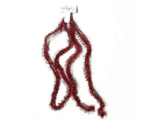 INGE-GLAS® Girlande Girlande X-Mas Rot Glanz, 5cm x 2,7m