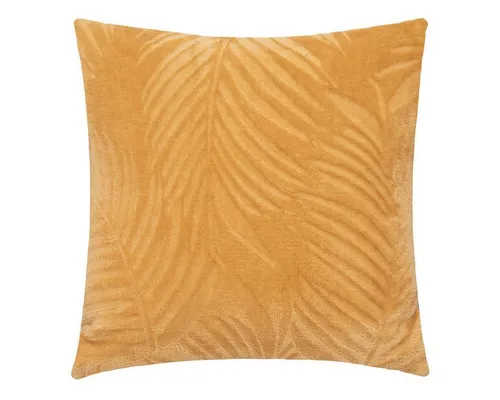 Atmosphera ZOA Dekokissen 40x40 cm - Dekokissen mit zartem Pflanzenmotiv für eine harmonische Wohnatmosphäre. Erhältlich in Oliv, Braun und Gelb. Hergestellt aus strapazierfähigem Polyester, pflegeleicht und ideal für Ihr Zuhause.