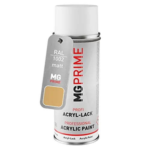 MG PRIME RAL 1002 Sandgelb/Sand yellow matt Acryl-Lack Spraydose | Sprühdose 400 ml, schnelltrocknend
