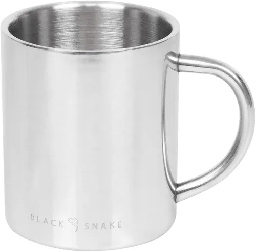 Thermo Edelstahltasse Camping Mug silver Camping-Tasse