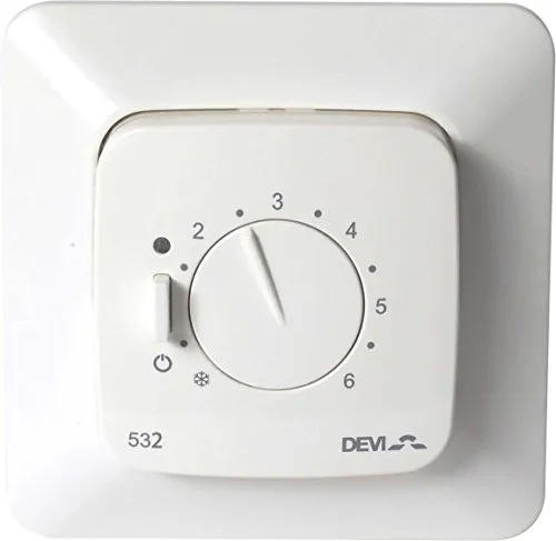 Devi devireg 532 DE Raumthermostat - Fußbodenheizung: Unterputz-Thermostat mit präziser Steuerung für optimale Temperaturregelung und Energieeffizienz.