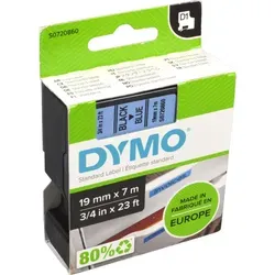 Dymo Originalband 45806 - 19mm x 7m Schwarz auf Blau, langlebig und perfekt für Dymo Labelmanager-Geräte