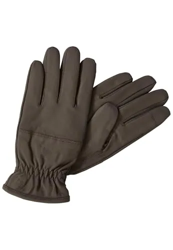 camel active Herren Lederhandschuhe mit Screen-Tab Funktion Dunkelbraun - Hochwertige Lederhandschuhe mit Screen-Tab-Funktion für die Nutzung von Touchscreens, ideal für stilbewusste Herren, die Komfort und Funktionalität schätzen.