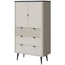 Mirjan24 Regal Kaschmir Grau mit 3 Schubladen - Elegantes Bücherregal mit 3 Schubladen, ideal für das Wohnzimmer. Maße: 90x142x40 cm. Robuste Konstruktion mit hochwertigen Materialien für eine stilvolle Aufbewahrung.