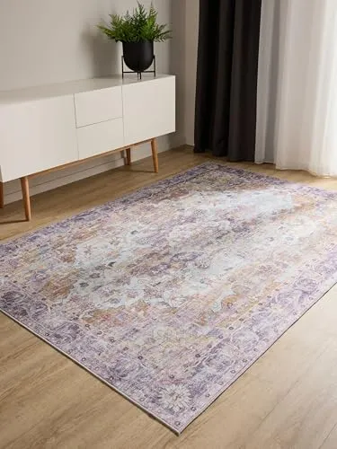 benuta Teppich George, Vintage-Look, rechteckig 120x170 cm in lila von benuta