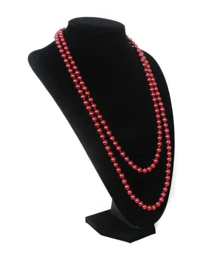 Yudu Schmuckbüste Dekobüste Schmuckhalter Kettenhalter Schmuckständer Samt schwarz H:35cm