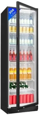 Bomann KSG 7351 Flaschenkühlschrank - Gewerblicher Flaschenkühlschrank mit 356 L, abschließbarer Tür und LED Innenraumbeleuchtung – ideal für Gastronomie und Veranstaltungen.