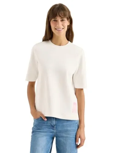 Cecil Sweatshirt mit Backprint Vanilla White S von CECIL