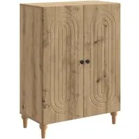 vidaXL Sideboard Artisan-Eiche 66 x 34,5 x 90 cm - Modernes Sideboard aus Holzwerkstoff mit praktischem Stauraum. Klare Linien und elegante Pendeltüren machen es zur idealen Ergänzung für dein Wohn- oder Esszimmer.