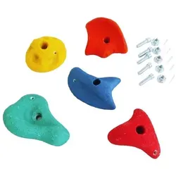 Gartenpirat Klettergriff Set - Bunte Klettersteine für Abenteuer - Entdeckerspielzeug mit 5 großen Klettergriffen (Ø 146 mm) für sicheren Kletterspaß im Garten, inklusive Schrauben und Drehsicherung.