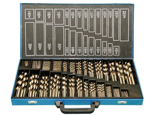 PeTools Metallbohrer Spiralbohrer 230tlg HSS-R EG (1-13mm) - Bohrer-Set für Metall, ideal für Industrie und Handwerk, im robusten Metallkoffer, bietet hohe Schnittgeschwindigkeiten und ist verschleißfest.