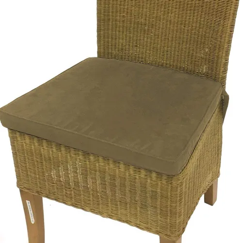 1x LARISSA Sitzkissen Sitzpolster Stuhlkissen Sitzauflage Mikrofaser hellbraun