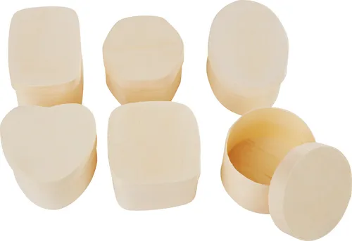 VBS Spanschachteln, 6er-Set, ca. von 4 bis 6 cm von VBS