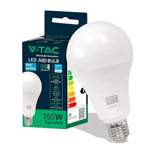V-TAC LED Glühbirne A80 20W (entspricht 150W) von V-TAC