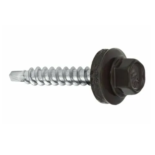Wkret-Met 200Stück 4,8x70 Blechbohrschraube für Holzuntergrund RAL8019 (Graubraun)