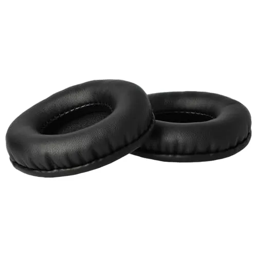 vhbw 2x Ohrpolster kompatibel mit Kopfhörer, die 65 mm Ohrpolster benötigen Kopfhörer Headset, Polyurethan Schwarz