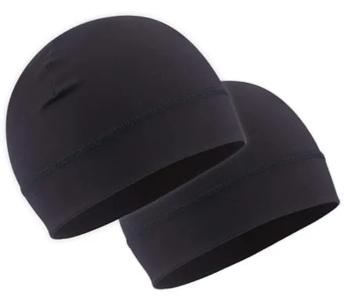 OutdoorEssentials 2er Pack Fahrradmütze - 2X Fahrrad Mütze unter Helm - Unterziehmütze für den Fahrradhelm Skihelm - Set Laufmütze für Damen und Herren - Skull Cap