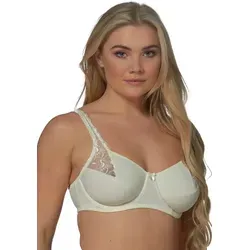 Elbrina Bügel-BH verstellbare Träger, ohne Schale, mit Bügel, mit Spitze, mit Schleife beige 90