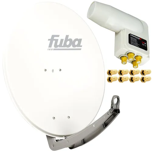Fuba DAA 780 W 74x84cm Sat Schüssel mit PremiumX LNB Quad