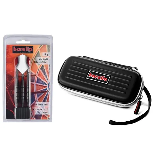 Karella Dartset Winner Blackstar Soft inklusive Dartcase | Beginner Softdarts
