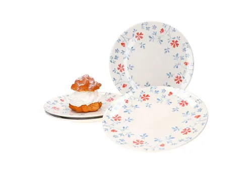 Ritzenhoff & Breker Frühstücksteller Ritzenhoff Julia Blume blau 4er Set Kuchenteller Dessertteller Blüten