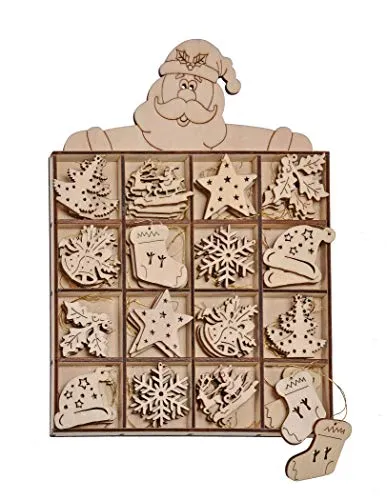 48-teiliges Holz-Anhänger Set