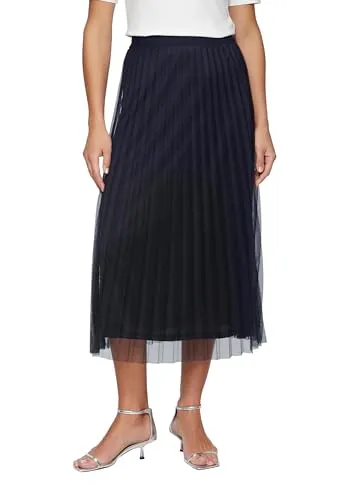 s.Oliver Eleganter Midirock aus plissiertem Mesh von s.Oliver