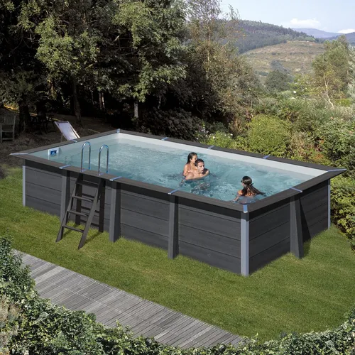 GRE Rechteckiger Composite Pool 606 x 326 x 124 cm mit GRATIS Reinigungsroboter