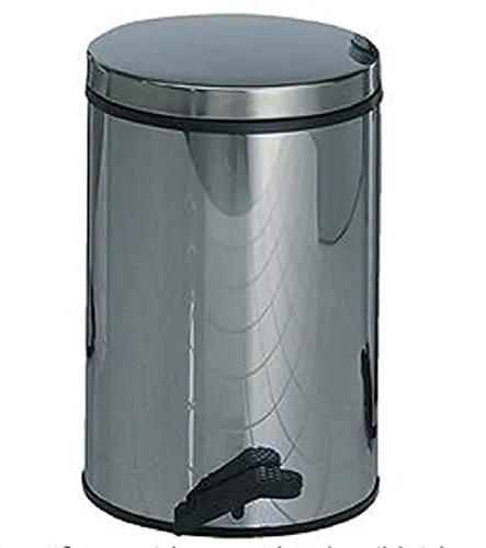 WESCO Softer Tretabfallsammler aus Edelstahl mit einem Volumen von 13 Litern in der Farbe Edelstahl/Mit Fußtritt