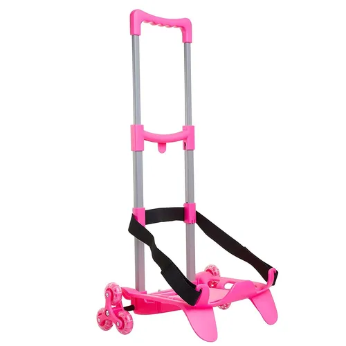 Be Box Top Sj Gang Sackkarre Trolley für Rucksack - Großartig Rosa mit 3 Rädern - Schulranzen für Teenager, ideal für die Schule mit elastischem Verschluss und robustem Aluminiumrahmen. Perfekt für Mädchen, die Stil und Funktionalität schätzen.