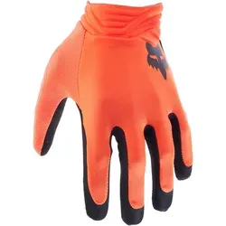 FOX Airline 2023 Motocross Handschuhe – Schwarz-Orange, Größe L für Männer - Motorradhandschuhe mit formgepresster Neopren-Manschette für optimalen Tragekomfort und ultraleichtem Stretch-Nylon für maximale Bewegungsfreiheit.