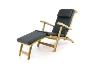 VCM Liegestuhl Teakholz mit abnehmbarem Fußteil - Entspannen Sie stilvoll im Freien! Diese elegante Gartenliege aus robustem Teakholz bietet Komfort und Flexibilität dank des abnehmbaren Fußteils. Maße: ca. 160x60x90cm.