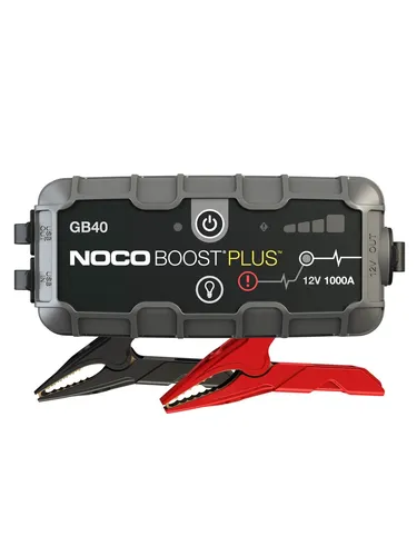 Noco Genius Booster GB40 Starthilfegerät 12V 1000A - Sonstiges Autozubehör: Kompaktes Starthilfegerät mit 1000A, ideal für PKW, Boote und Motorräder. Inkl. LED-Taschenlampe und USB-Anschluss für Smartphones – der perfekte Notfallhelfer!