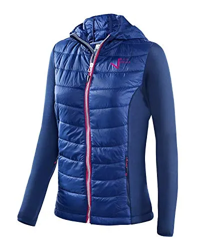 Black Crevice Damen Hybrid Kapuzenjacke, navy, Gr. 40 - Outdoorjacke mit elastischem Gewebe für hohen Tragekomfort und Bewegungsfreiheit. Die Isolationsschicht sorgt für Wärme, ideal für Wintersport und Alltag.