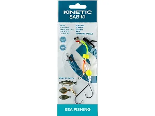 Kinetic Sabiki Surf #1/0 Yellow/Pearl