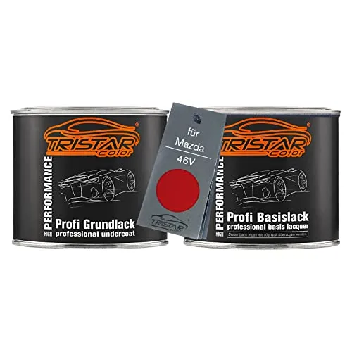 Produktbild TRISTARcolor Autolack Set Dose spritzfertig für Mazda 46V Soul Red Crystal Metallic Grundlack + Basislack 1,0L