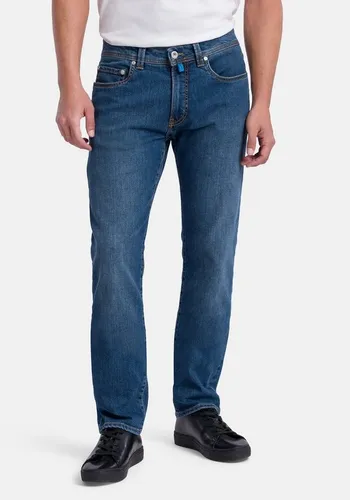 Pierre Cardin Herren Jeans Lyon - Tapered Fit in Ocean Blue Stonewash - Jeans in Tapered Fit: Ultimative Flexibilität durch Futureflex für perfekten Komfort, aus OCS zertifizierter Bio-Baumwolle und Modal, ideal für stilbewusste Männer.