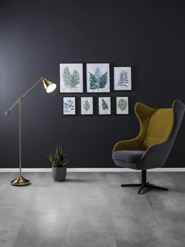 Check Vinylboden Matt-Fliesen XL - 2154 Marbach - Vinylboden in Fliesenoptik, inkl. Trittschalldämmung, pflegeleicht und ideal für Wohn- und Gewerberäume. Nutzungsklasse 23/33 sorgt für hohe Strapazierfähigkeit.