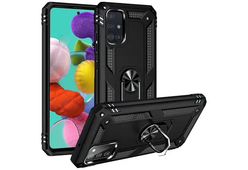 CoolGadget Handyhülle Armor Shield Case für Samsung Galaxy A51 6,5 Zoll, Outdoor Cover mit Magnet Ringhalterung Handy Hülle für Samsung A51