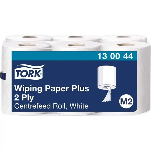 TORK Wischtuch M2 6RL 2-lagig weiß - 368 Tücher - Reinigungstücher, 2-lagig für hohe Saugkraft und ideal für professionelle Anwendungen in Gastronomie und Industrie.
