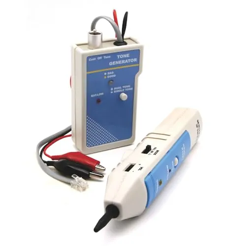 Leitungssucher, Tongenerator, Tester für LAN, RJ45, RJ11, RJ12, Kabelsuchgerät mit Tonsignal, 205 mm x 40 mm x 38 mm