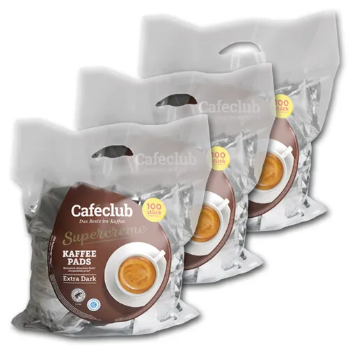 Caféclub Extra Dark 300 Pads, einzeln verpackt Preis inklusive Kaffeesteuer