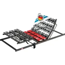 TerraMed T-Flex Elektrischer Tellerlattenrost 90x200 cm - Lattenrost mit 55 Tellermodulen und 5 Zonen für optimalen Liegekomfort. Verstellbare Module im Hüftbereich und Notabsenkung bei Stromausfall.