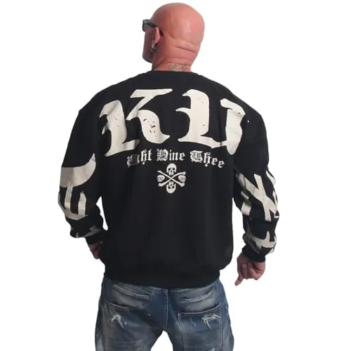 Yakuza Herren 3RD Oversized Pullover Oversized Sweatshirt von Yakuza