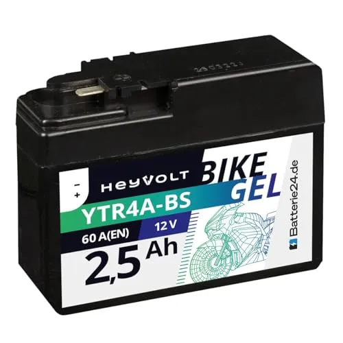 HeyVolt GEL Rollerbatterie 12V 2,5Ah YTR4A-BS SZX 50 X Cross Sport X8R AF49