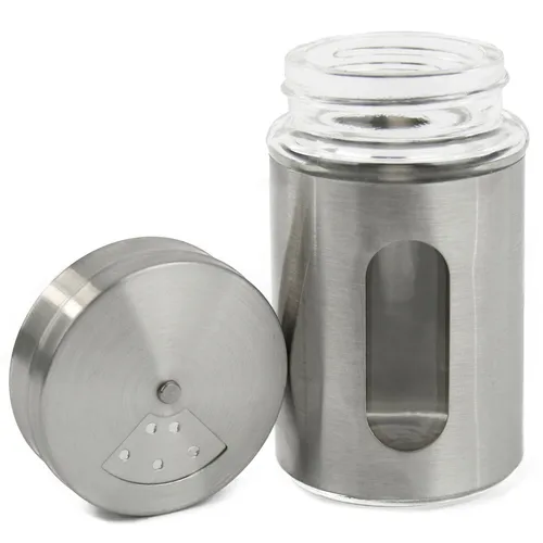 1-12 Gewürzstreuer Edelstahl Pfeffer Salz Gewürze Glas Gewürzdose Vorratsgläser