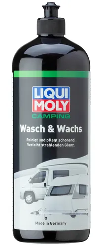 Liqui Moly Lackpolitur Camping Wasch & Wachs 21809 - Autoreinigung & Pflege - Hochwertige Lackpolitur für glänzende Oberflächen und optimalen Schutz, ideal für Campingfahrzeuge.